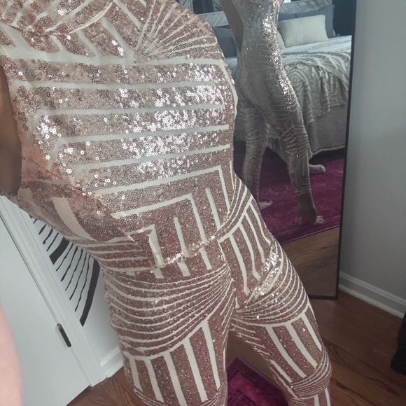 Pants - Sequin Striped Jumpsuit